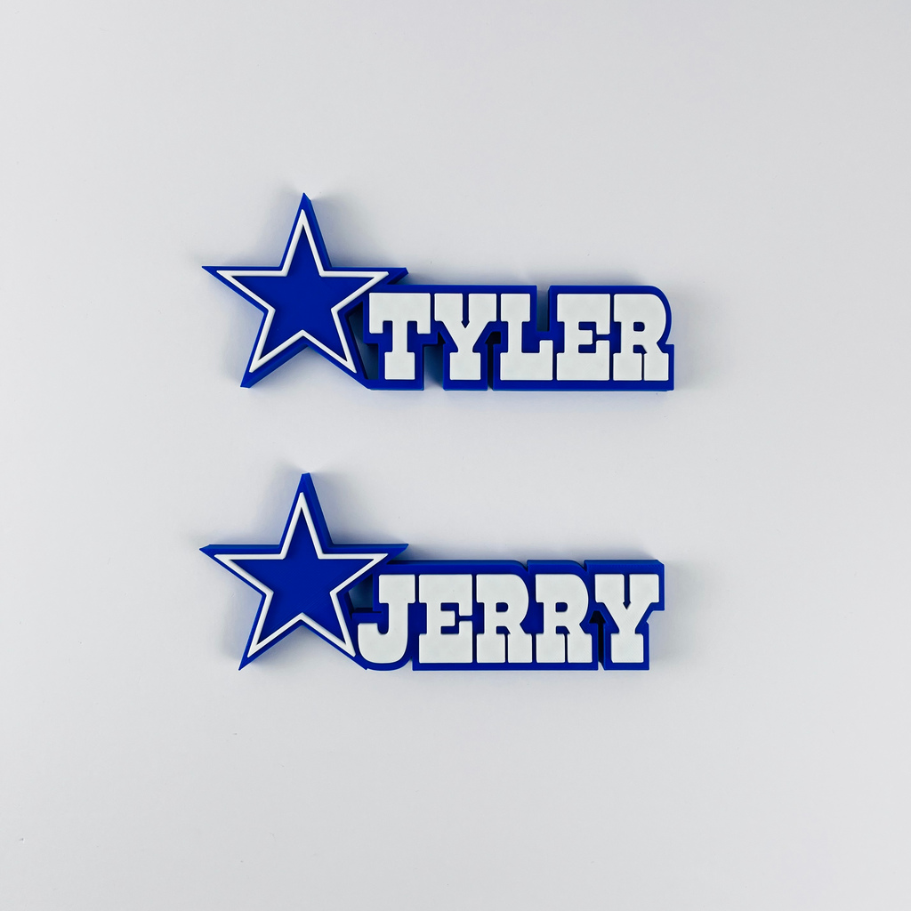 Personalised Dallas Cowboys Name Plate, Custom Desk Plate, Dallas Cowboys Gift