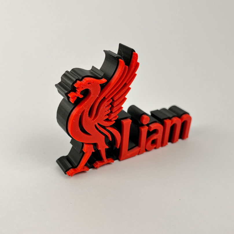 Liverpool FC liverbird personalised desk plate