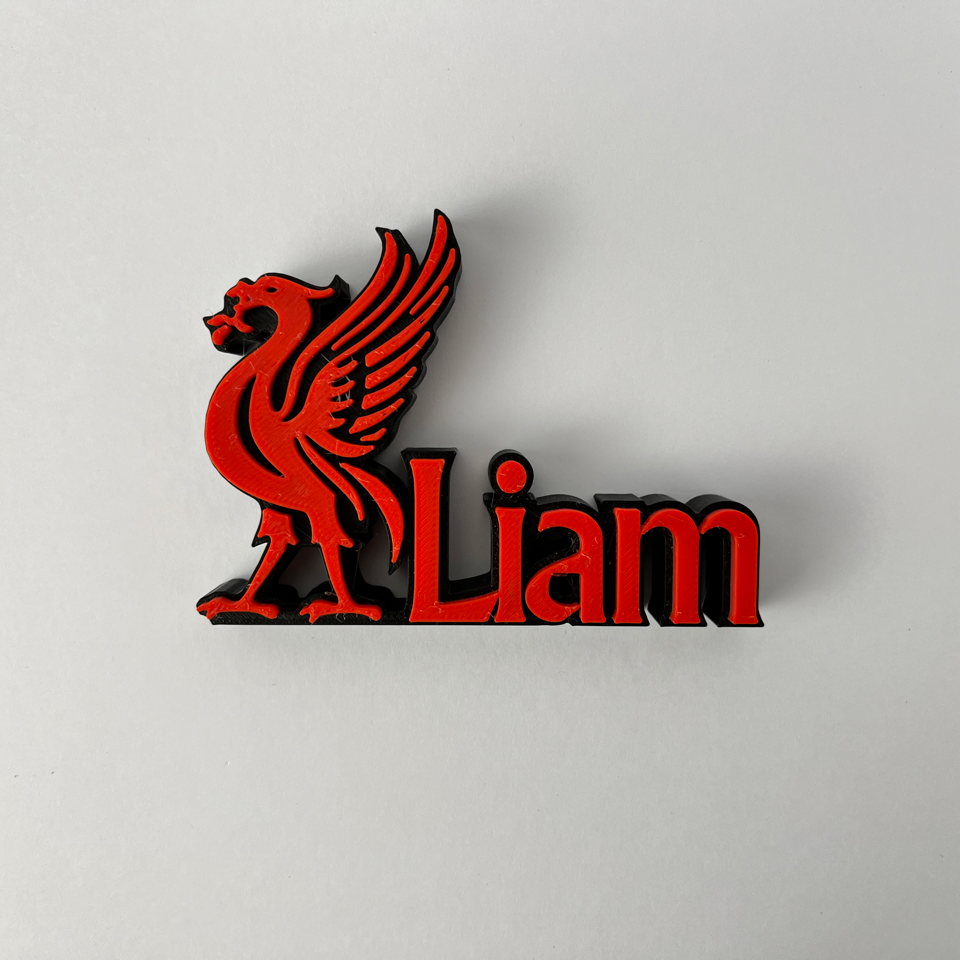 Liverpool FC liverbird personalised desk plaque, Best gift for LFC fans