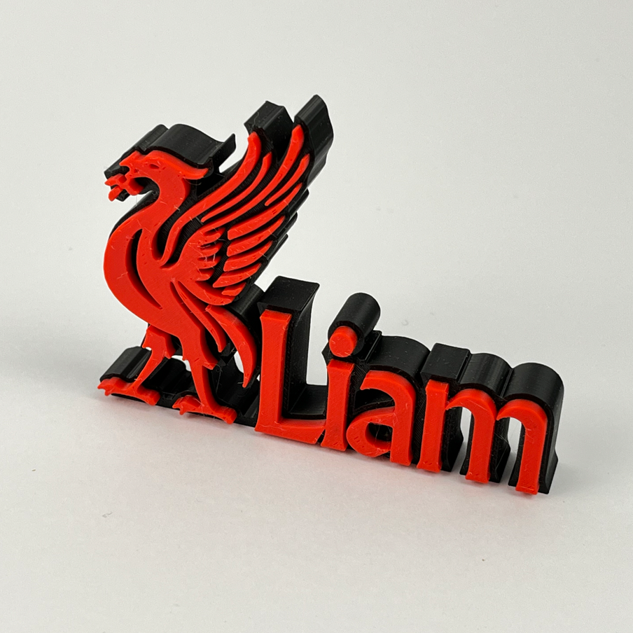 Liverpool FC liverbird personalised desk plate
