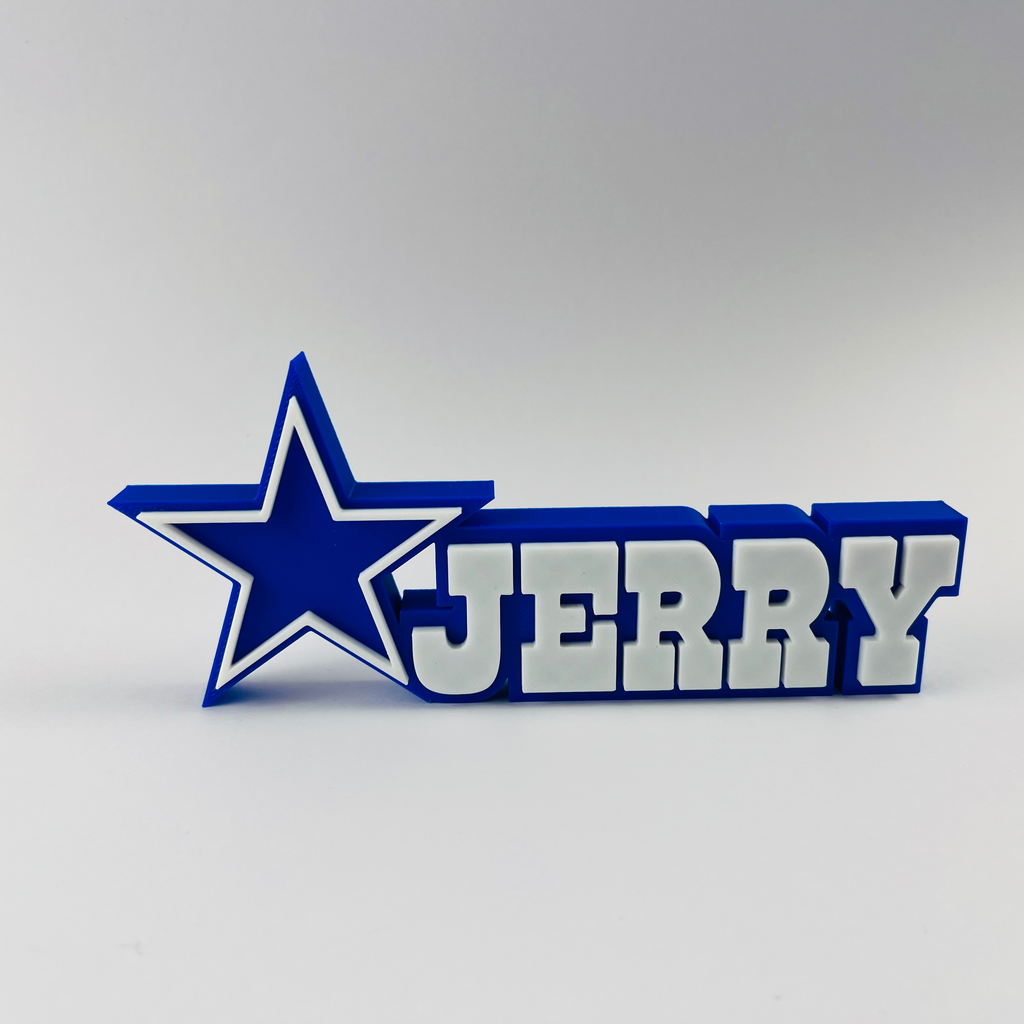 Personalised Dallas Cowboys Name Plate, Custom Desk Plate, Dallas Cowboys Gift