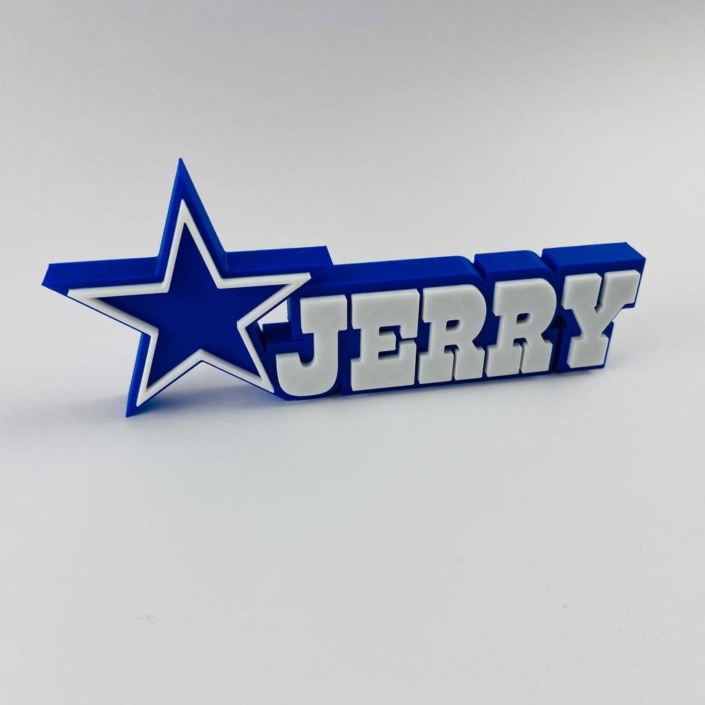 Personalised Dallas Cowboys Name Plate, Custom Desk Plate, Dallas Cowboys Gift