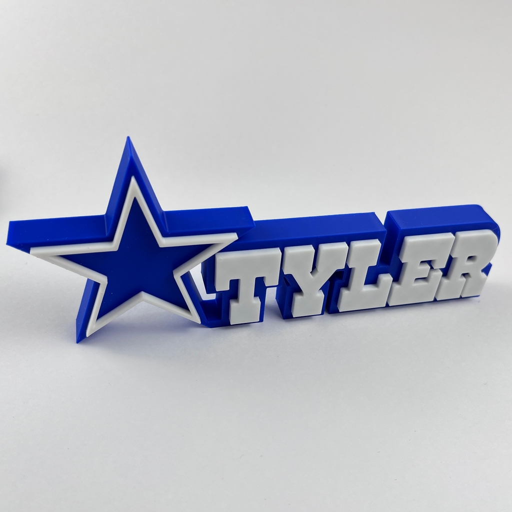 Personalised Dallas Cowboys Name Plate, Custom Desk Plate, Dallas Cowboys Gift