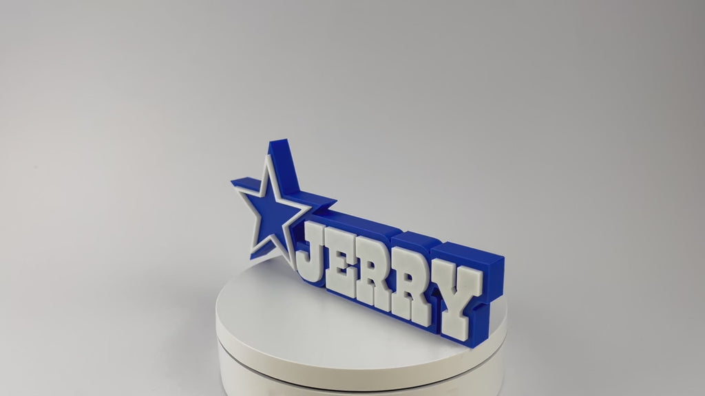 Personalised Dallas Cowboys Name Plate, Custom Desk Plate, Dallas Cowboys Gift